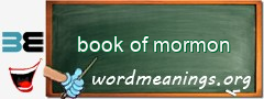 WordMeaning blackboard for book of mormon